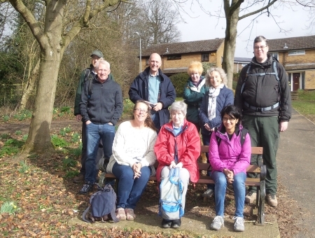 adult students and conservation team about to work on Buckingham sand pit.