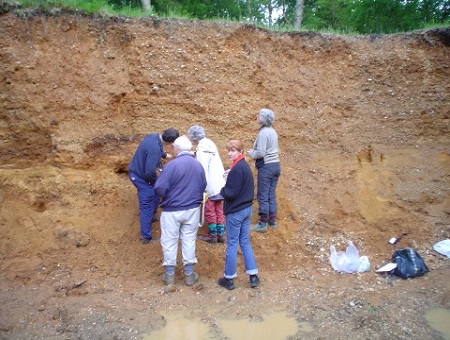 Ice Age deposits at Burnham Beeches. Proto Thames - Winter Hill gravel Terrace.