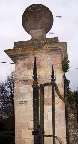 gate piers to the Church of St Peter
 and St Paul, Olney