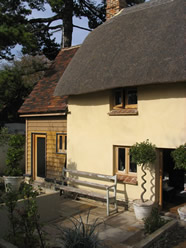 Witchert walled cottage in Cuddington.